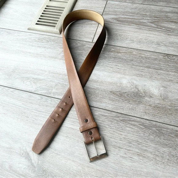 Vintage Quo Vadis Camel Grain Cowhide Brushed Suede Lining  Belt - Picture 4 of 15